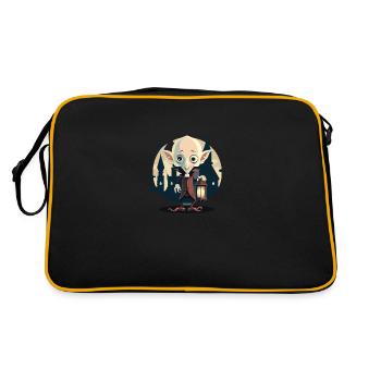 Vampirhaut - Retro Tasche - Schwarz/Gold - Hinten