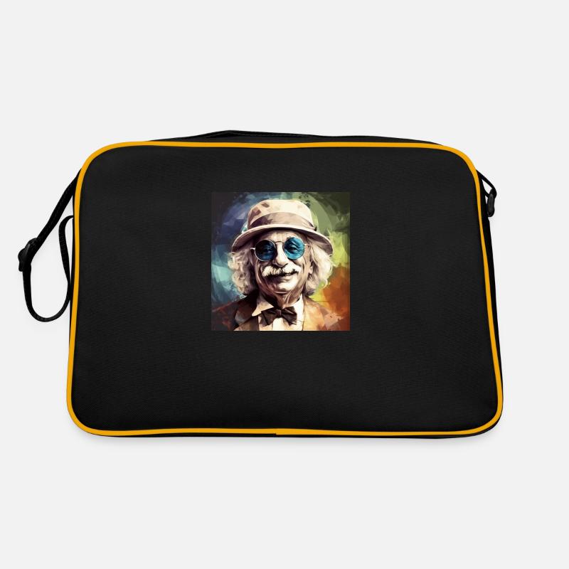 Albert - Retro Tasche - Schwarz/Gold