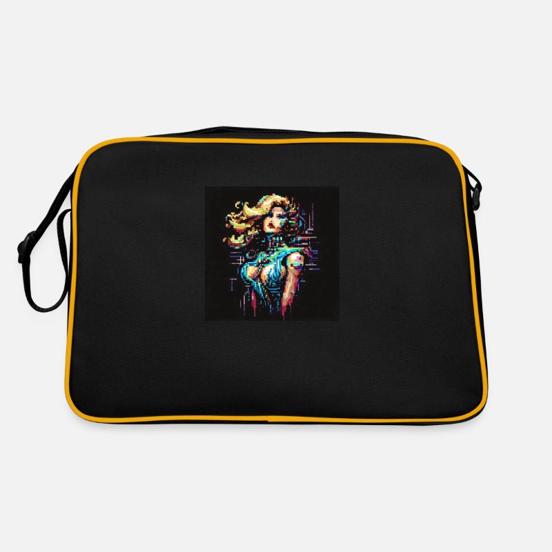 Techno babe [pixel art] Retro Bag
