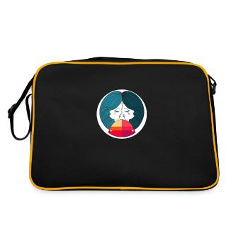 Abstract gems - Retro Bag - black/gold - Back