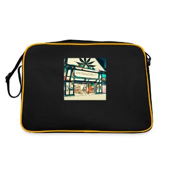 Modern Weed Club - Retro Tasche - Schwarz/Gold - Hinten