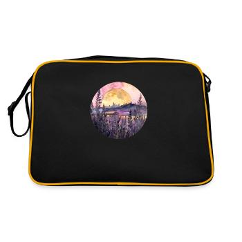 Sunset & Lavender – Colors of Tranquility - Retro Bag - black/gold - Back