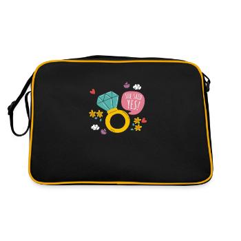 She said yes - Retro Tasche - Schwarz/Gold - Hinten