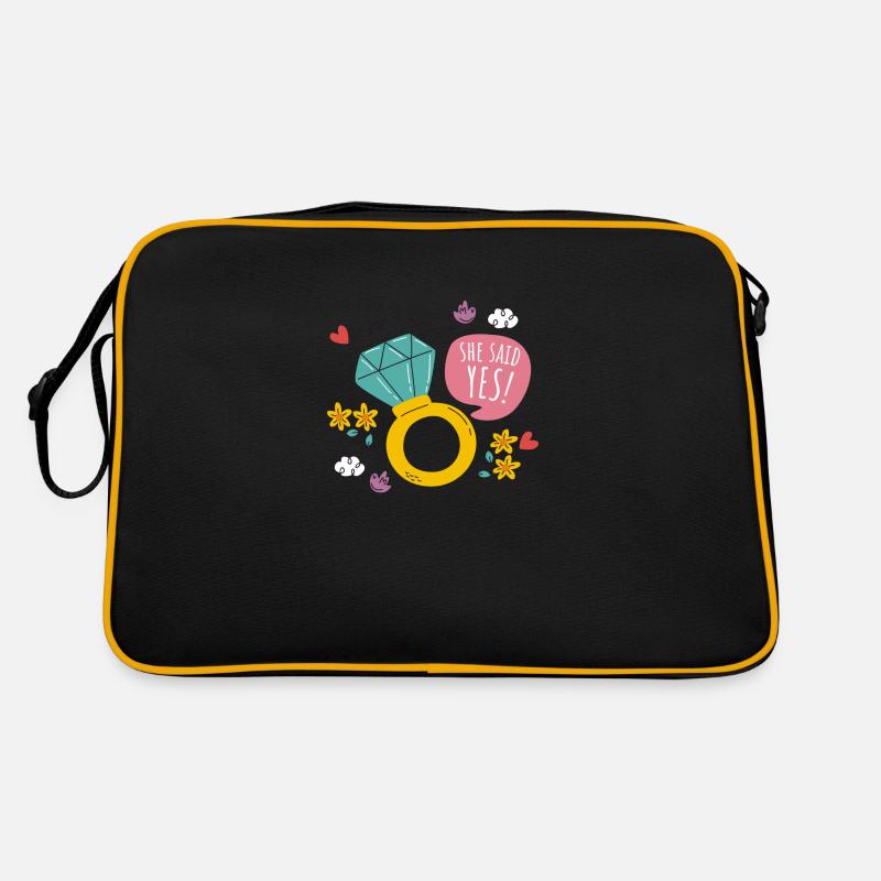 She said yes - Retro Tasche - Schwarz/Gold