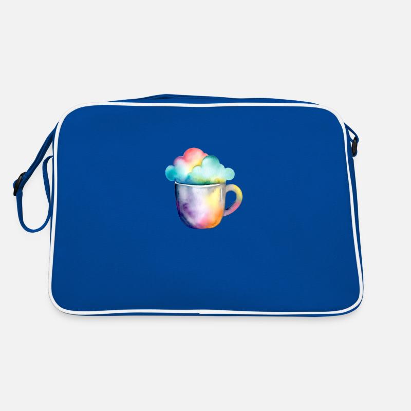 Café arc-en-ciel avec un nuage Sac Retro