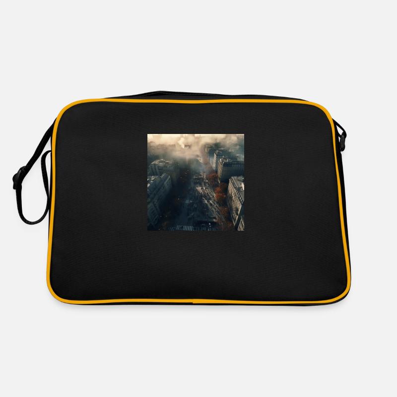 Pariser Straße - Retro Tasche - Schwarz/Gold
