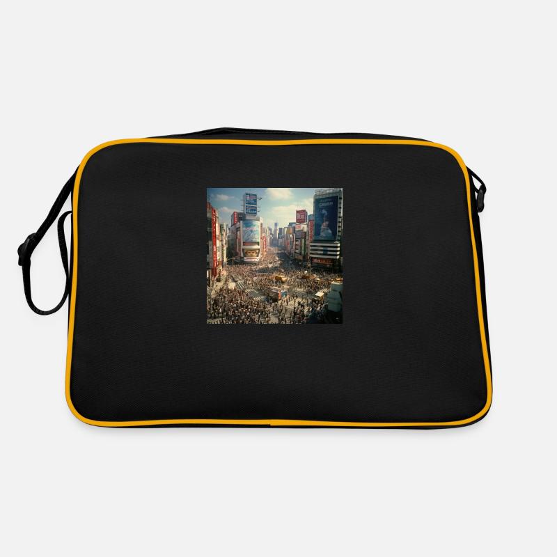 Tokio bei Tag - Retro Tasche - Schwarz/Gold