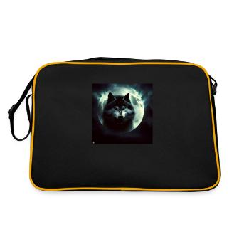 Wolf Moon 3 - Retro Tasche - Schwarz/Gold - Hinten