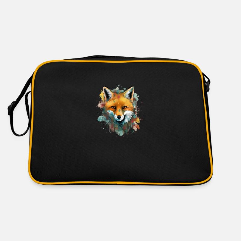 Fuchs gezeichnet Retro Tasche