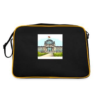 Berlin Bundestag - Retro Bag - black/gold - Back