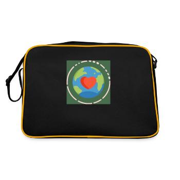 Sustainable world - Retro Bag - black/gold - Back