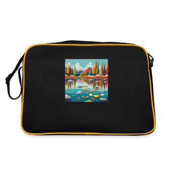 Éclosion Éthérée - Sac Retro - noir/or - Dos