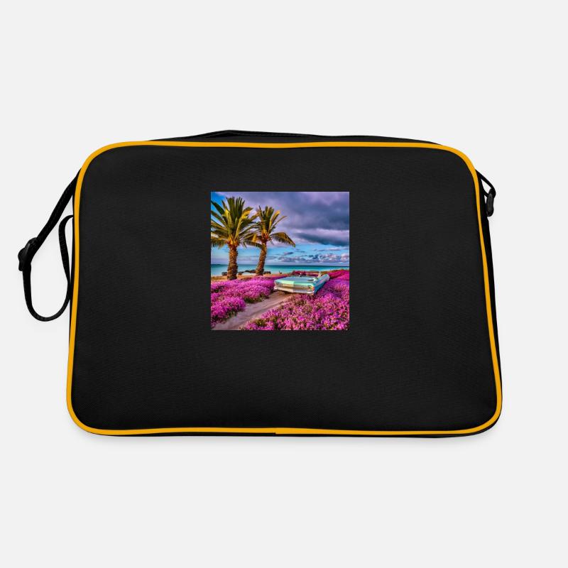 Caddy 1 - Retro Tasche - Schwarz/Gold