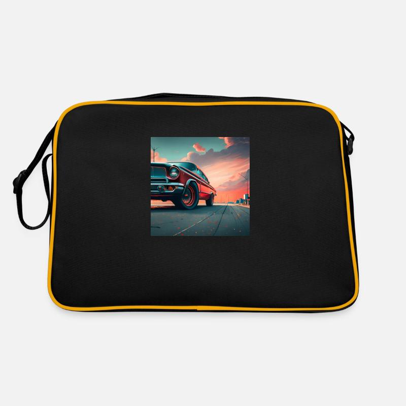 MuscelCar II - Retro Tasche - Schwarz/Gold