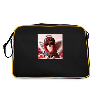 Chihuahua Cool Dog avec Angel Wings HipHop - Sac Retro - noir/or - Dos