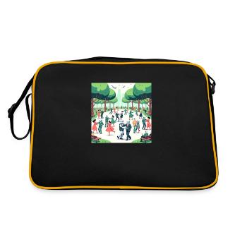 Shared rhythm - Retro Bag - black/gold - Back