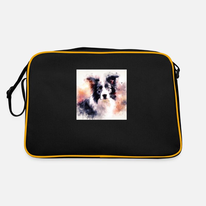 Bordercollie Love Retro Tasche