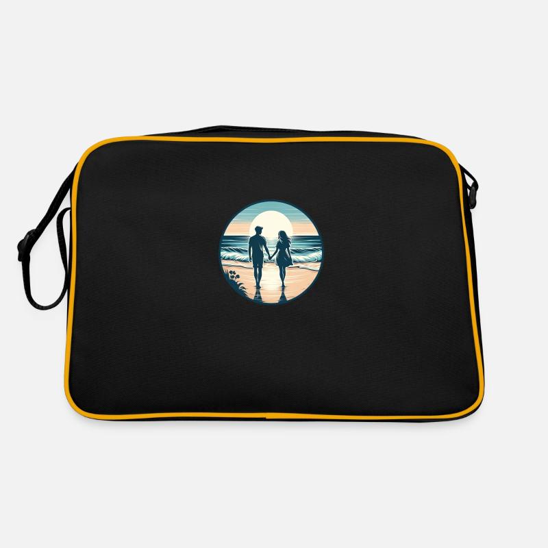 Beachside Bliss: Romantic Beach Walk Retro Bag