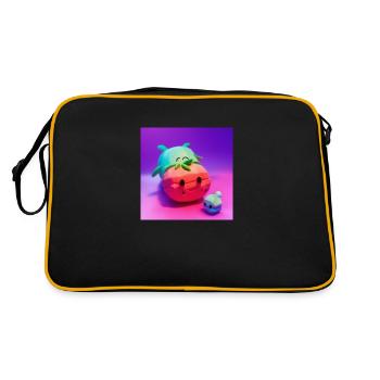 Watermelon - Retro Tasche - Schwarz/Gold - Hinten