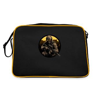 Soldat de l’armée Sniper Soldat Logo - Sac Retro - noir/or - Dos