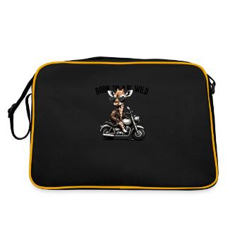 Né pour être sauvage. - Sac Retro - noir/or - Dos