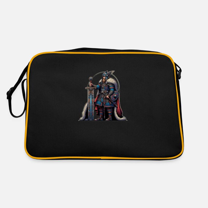 Ein starker Vikinger. Retro Tasche