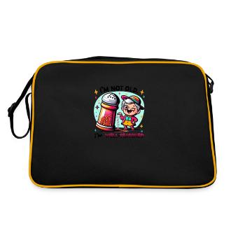 I'm not old. - Retro Tasche - Schwarz/Gold - Hinten