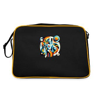 Gareth - Retro Bag - black/gold - Back