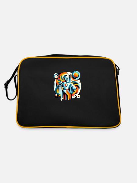 Gareth - Retro Bag - black/gold - Back