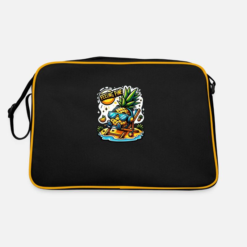 Feeling Pine - Retro Tasche - Schwarz/Gold