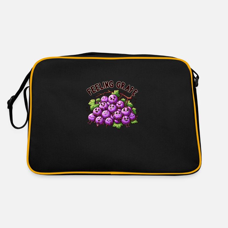 Feeling Grape - Retro Tasche - Schwarz/Gold