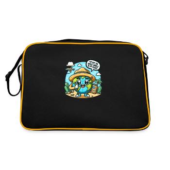 World In My Plans - Retro Bag - black/gold - Back