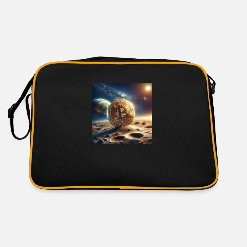 Bitcoin moon Retro Tasche