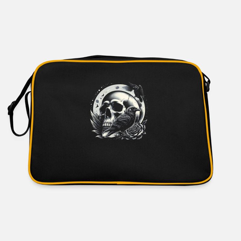 Himmlische Wächter - Retro Tasche - Schwarz/Gold