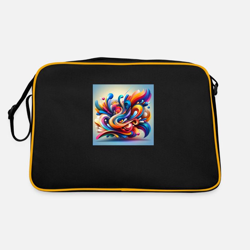 Farbenfluss der Abstraktion Retro Tasche