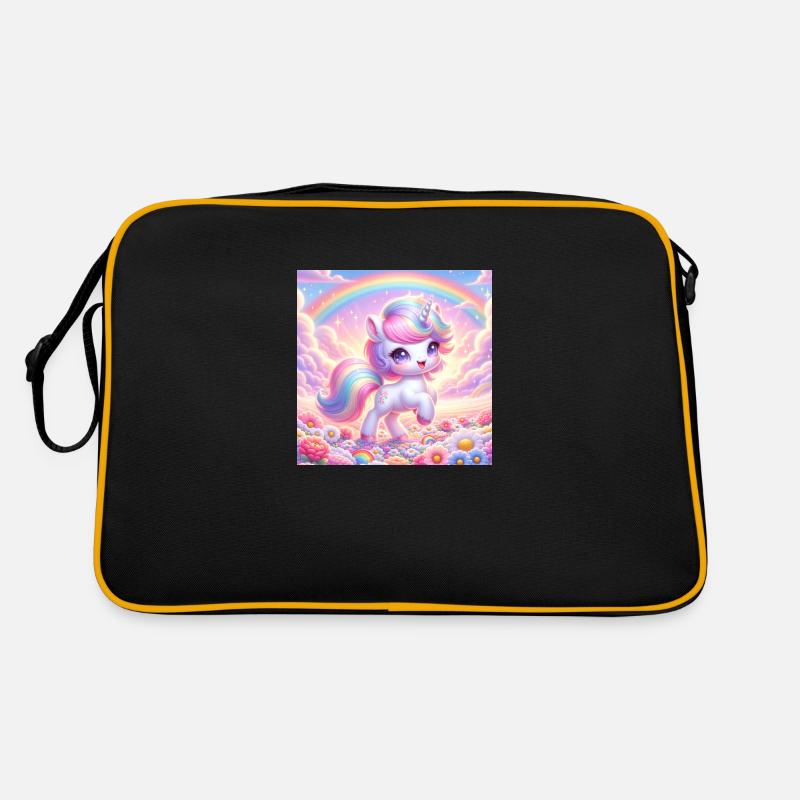 Cartoon Einhorn 2 Retro Tasche