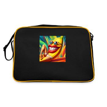 DREDGED BANANA - Retro Bag - black/gold - Back