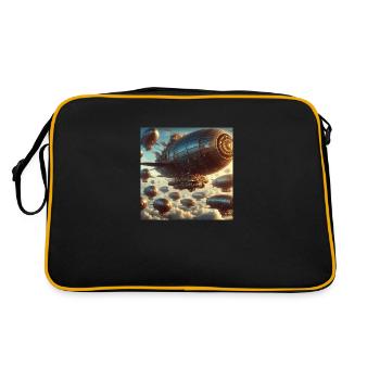 luftschiff - Retro Tasche - Schwarz/Gold - Hinten