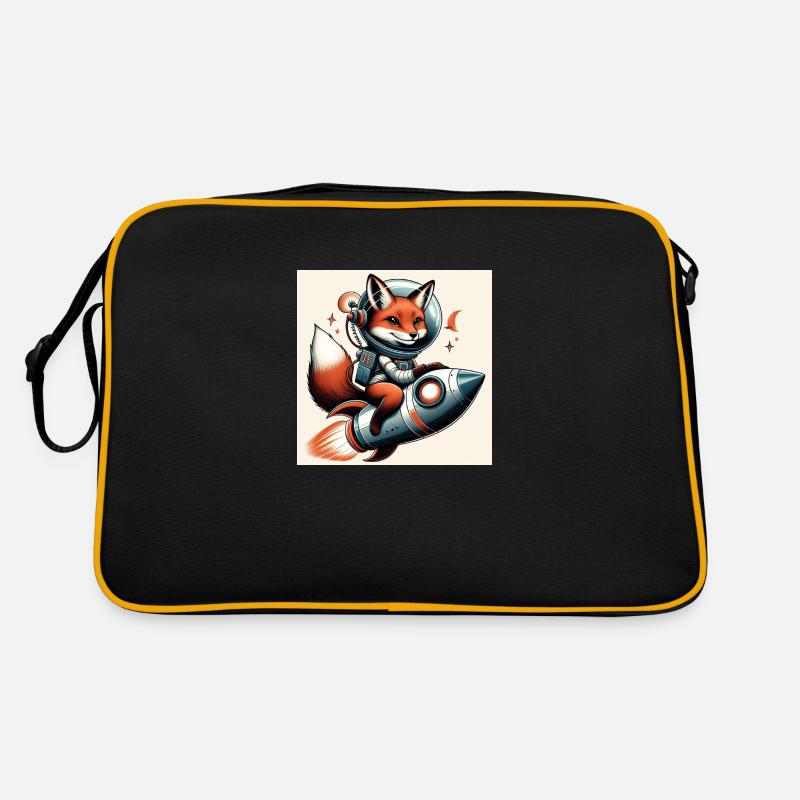 Rocket Fox - Retro Bag - black/gold
