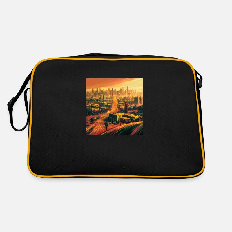 Los Angeles - Retro Tasche - Schwarz/Gold