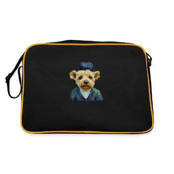 Bust of Dog in Costume - Retro Bag - black/gold - Back