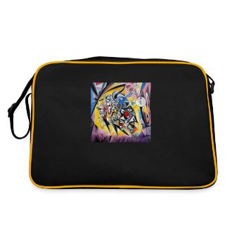 Design abstrait surréaliste, directement de l’artiste - Sac Retro - noir/or - Dos