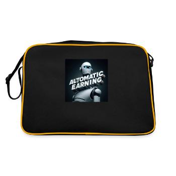 Automaattinen Tienaaminen - Automatic Earning - Retro Bag - black/gold - Back