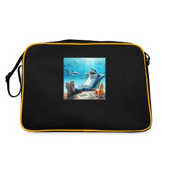 Automatic Earning - Shark 3 product - Retro Bag - black/gold - Back