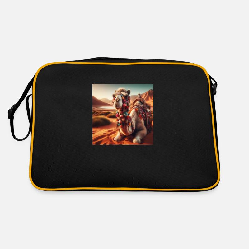 camel in a desert A1 - Sac Retro - noir/or