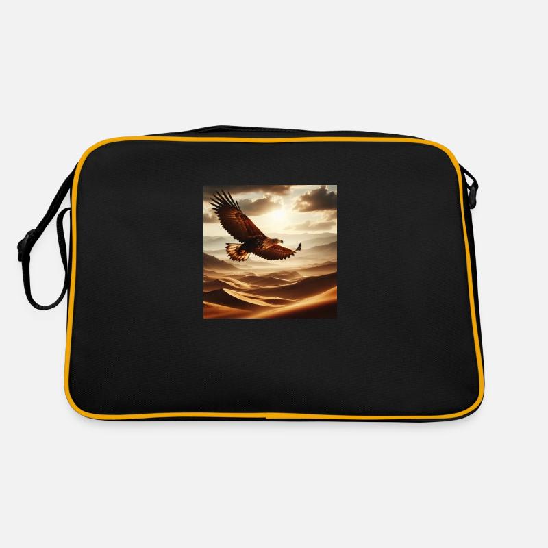 A majestic eagle soaring above the desert C Sac Retro