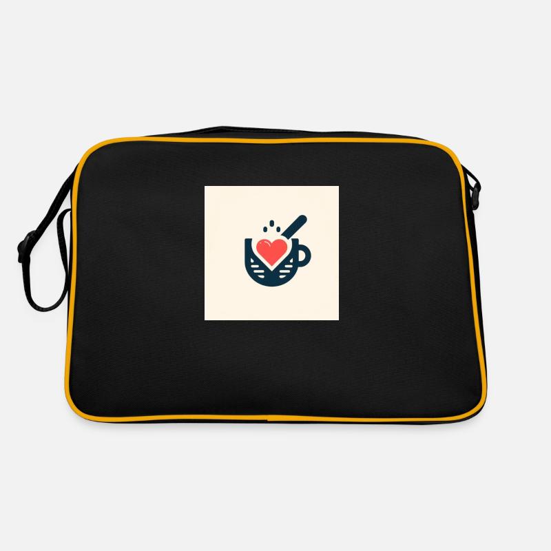 Ich liebe Kaffee Retro Tasche