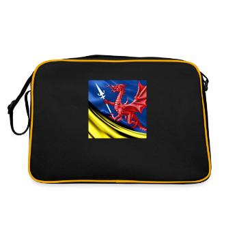 dragon flag spear - Retro Bag - black/gold - Back