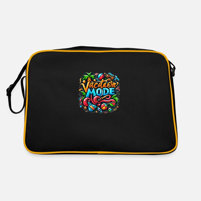 Vacation Mode - Retro Tasche - Schwarz/Gold
