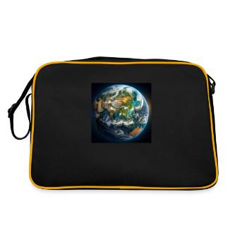 group1 14 - Retro Tasche - Schwarz/Gold - Hinten
